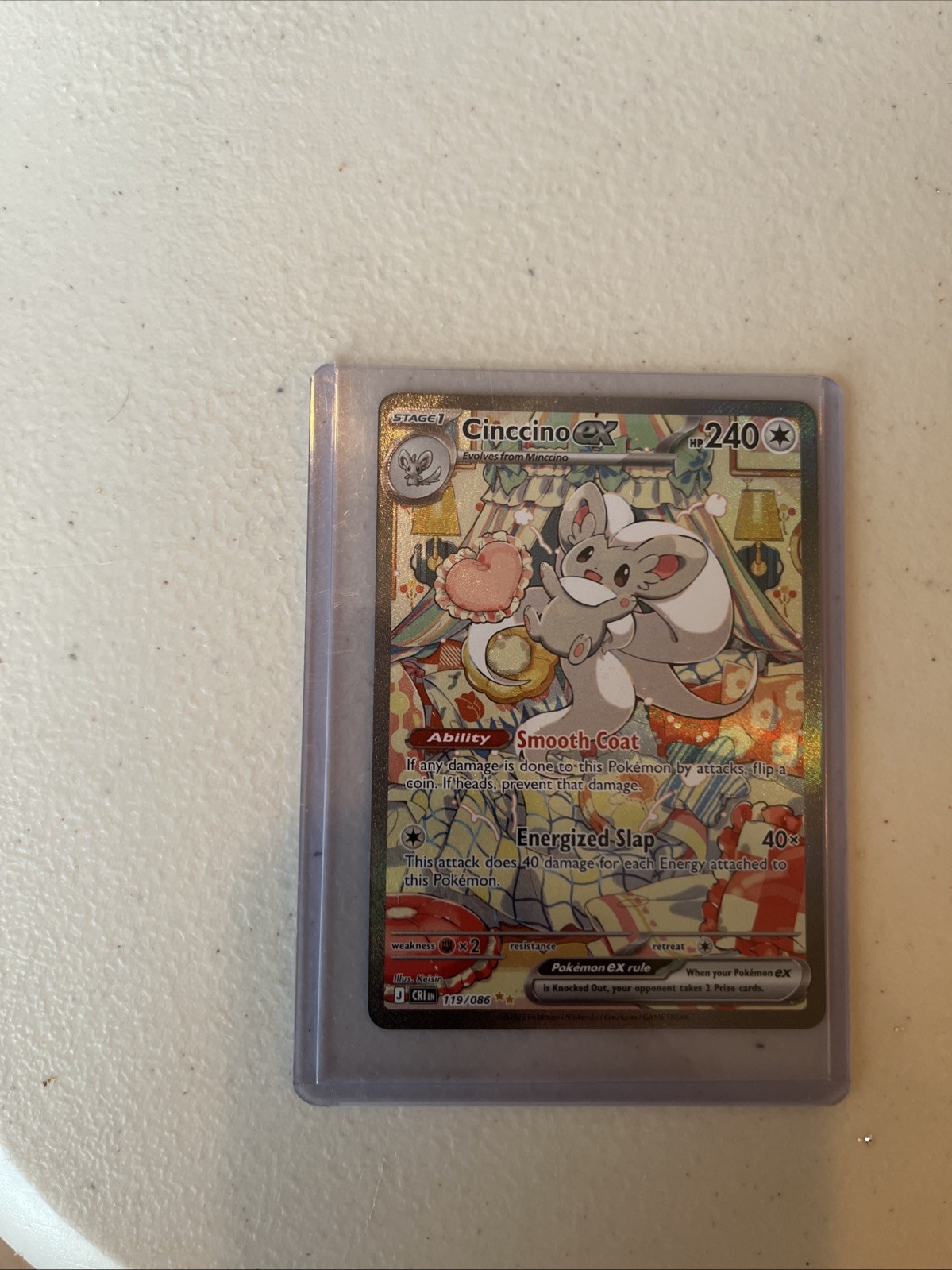2026 Pokemon Mega Evolution Chaos Rising Cinccino EX SAR #119/86