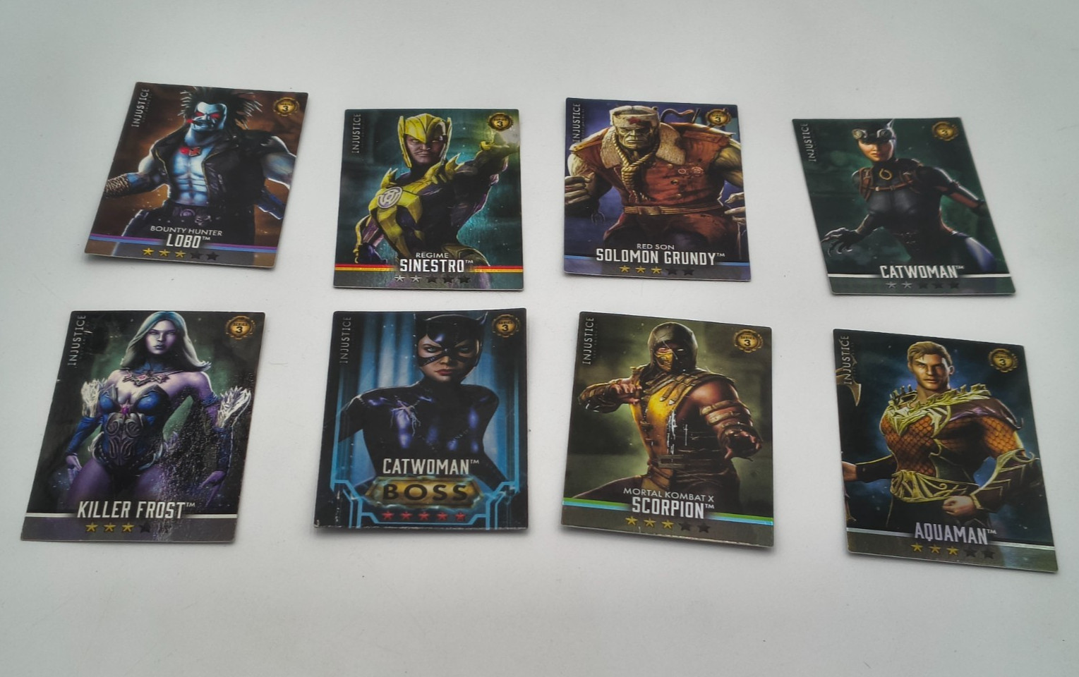 DC Injustice Gods Among Us Arcade Series 3 carte lotto di 8 CATWOMAN BOSS