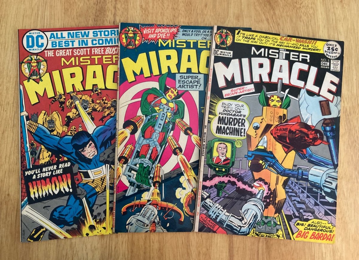 Lotto di *3* Jack Kirby MISTER MIRACLE: #5 (VF-), 7, 9 (VF/NM) Vedi Dettagli...