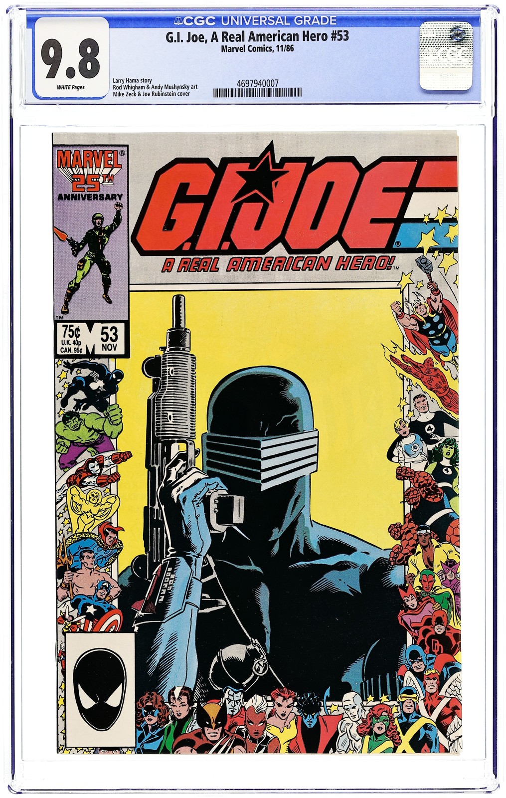 GI Joe A Real American Hero #53D CGC 9.8 1986 4697940007