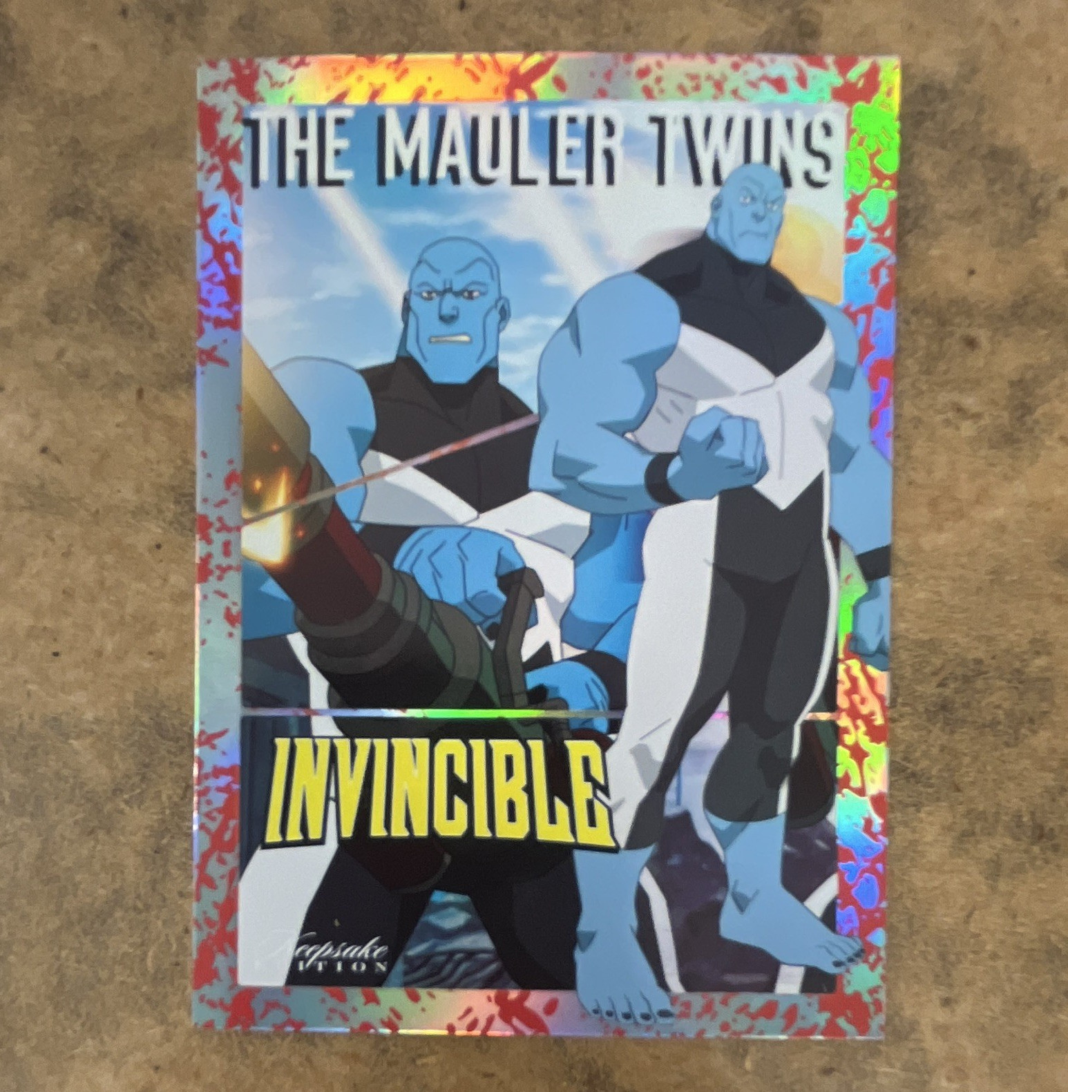 Invincible 2025 The Mauler Twins #183 Holofoil Blood Splatter
