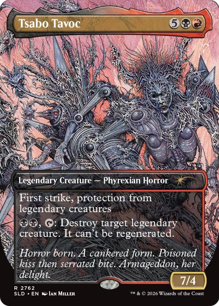 MTG NM FOIL TSABO TAVOC SECRET LAIR ARTIST SERIES IAN MILLER