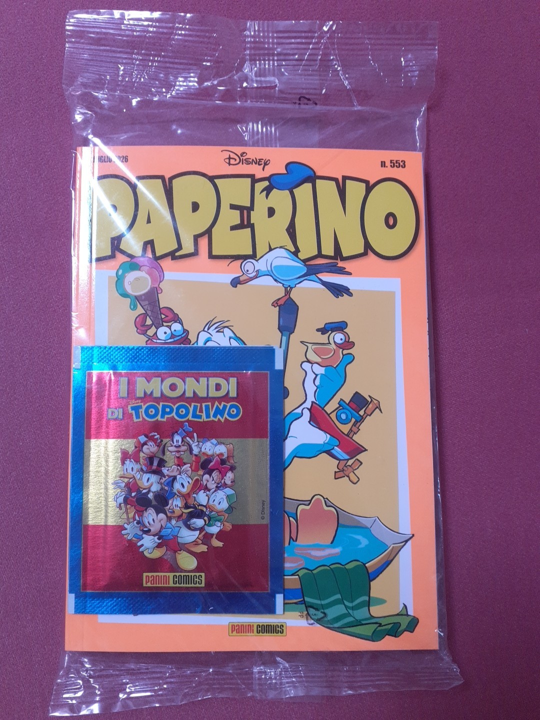 PAPERINO 553 + 2 BUSTINE SENZA DOPPIONI 5° USCITA I MONDI DI TOPOLINO SIGILLATO