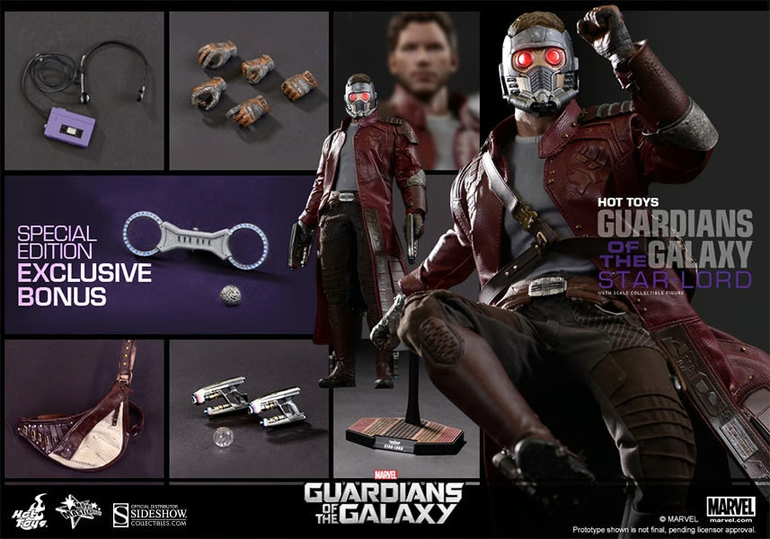 Hot Toys-MMS 255-Star Lord-Edizione Esclusiva-1/6 Figure-Nuovo Sideshow