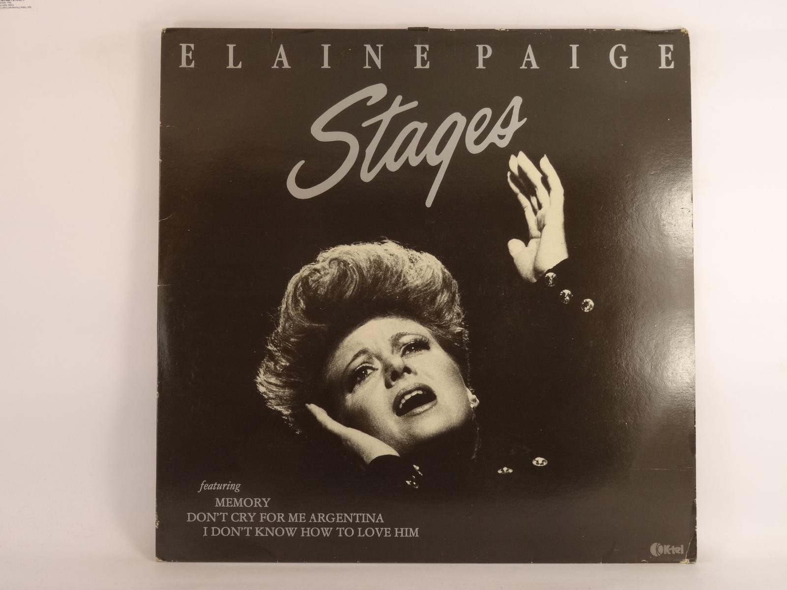 ELAINE PAIGE STAGES (326) 12 Track LP including Picture Sleeve K-TEL