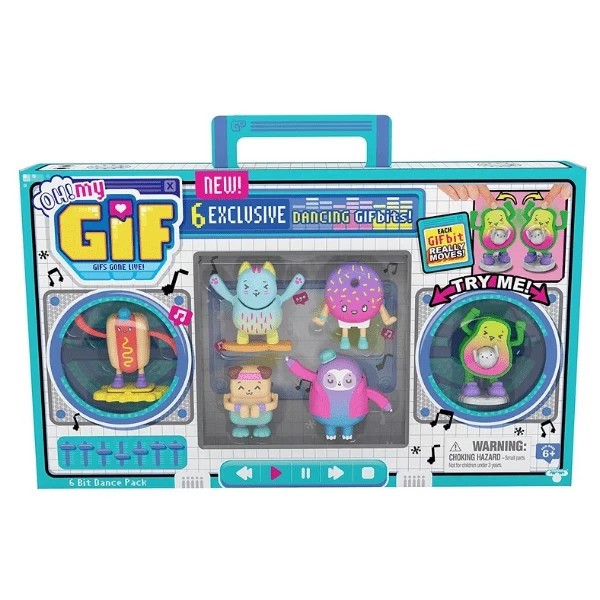 OH MY GIF Moose Toys 24116 confezione da 6 figure bit GIF danzanti da collezione