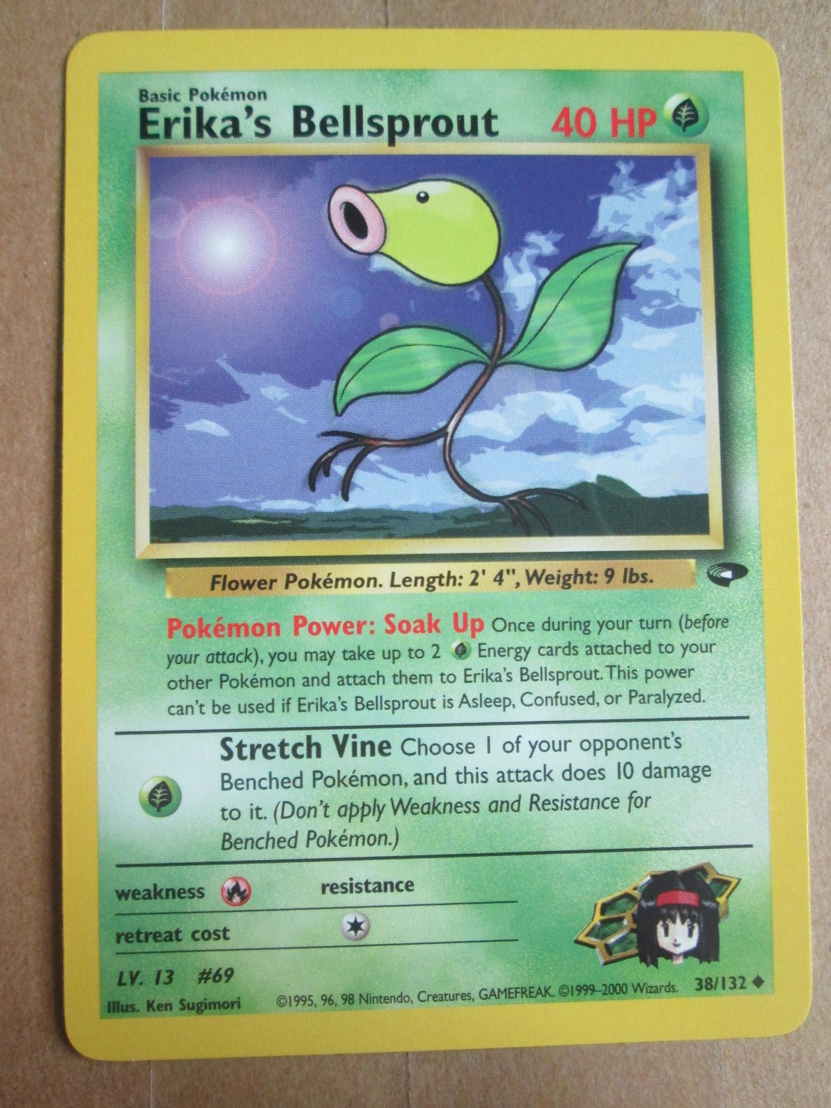 Erika's Bellsprout - 38/132 - Non Comune WOTC TCG - Set Sfida Palestra Carta Pokemon