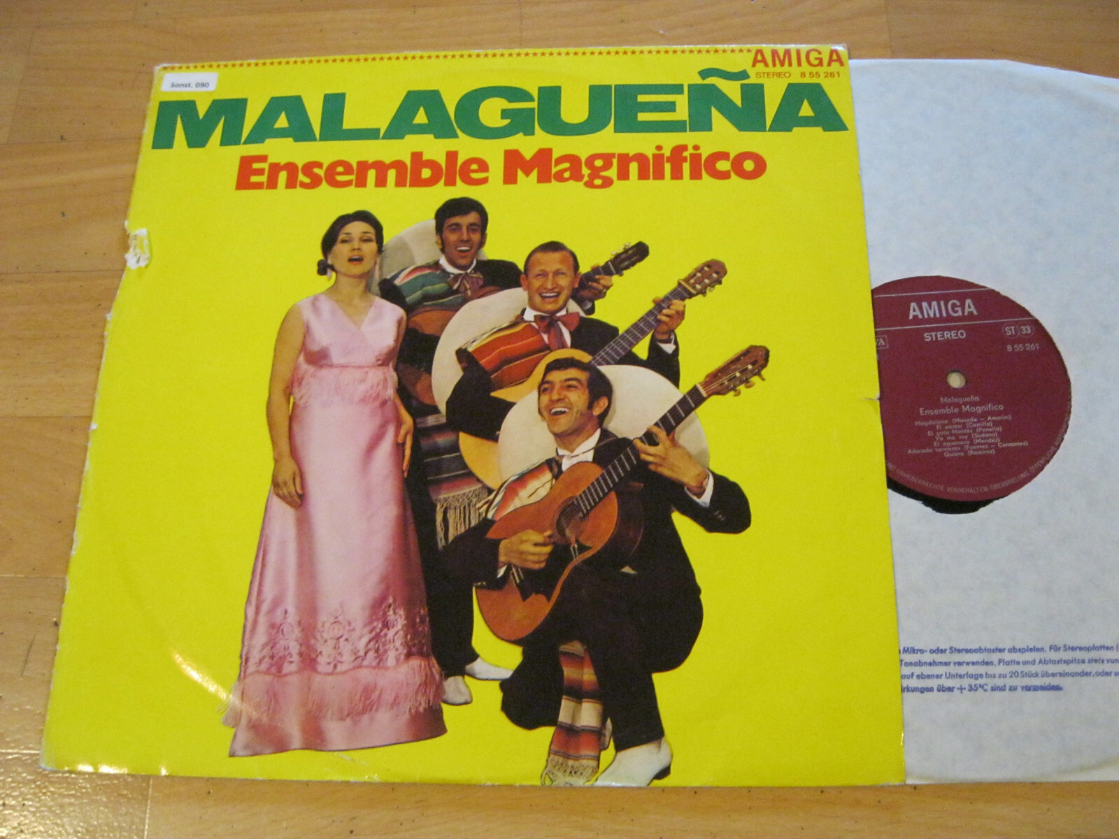 LP Malaguena Ensemble Magnifico Ave Maria Vinyl Amiga DDR 8 55 261