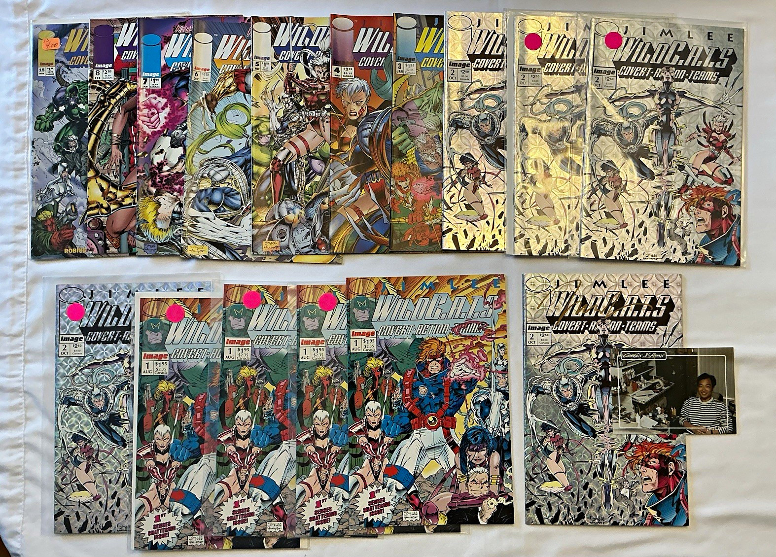 WildC.A.T.S: Covert Action Teams lotto 15 fumetti-#2 firmati Jim Lee COA 2213/3000