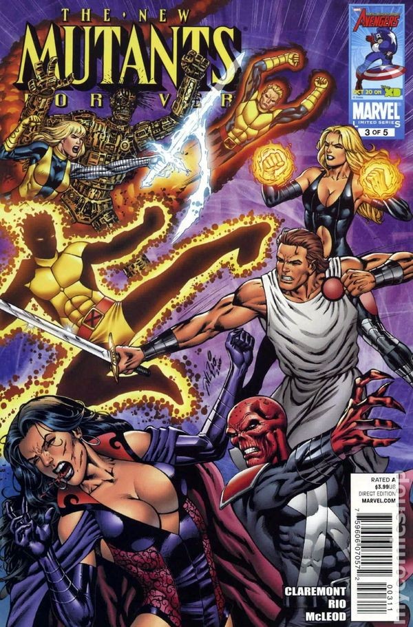 New Mutants Forever #3A RIO VG 2010 immagine stock basso grado