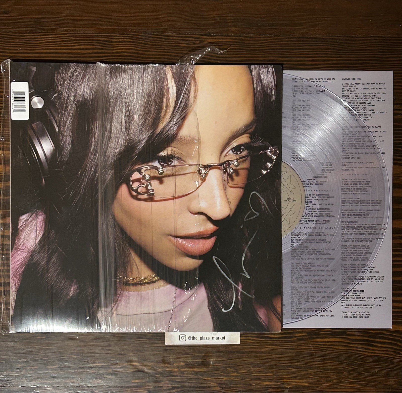 Signed Tinashe Popstar vinyl cover Autographed jacket Clear color ComplexCon New