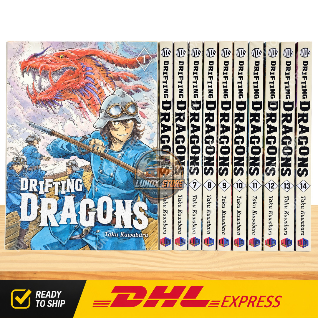 Drifting Dragons Vol. 1-14 Half/Full Set Eng Manga Fumetto di Taku Kuwabara