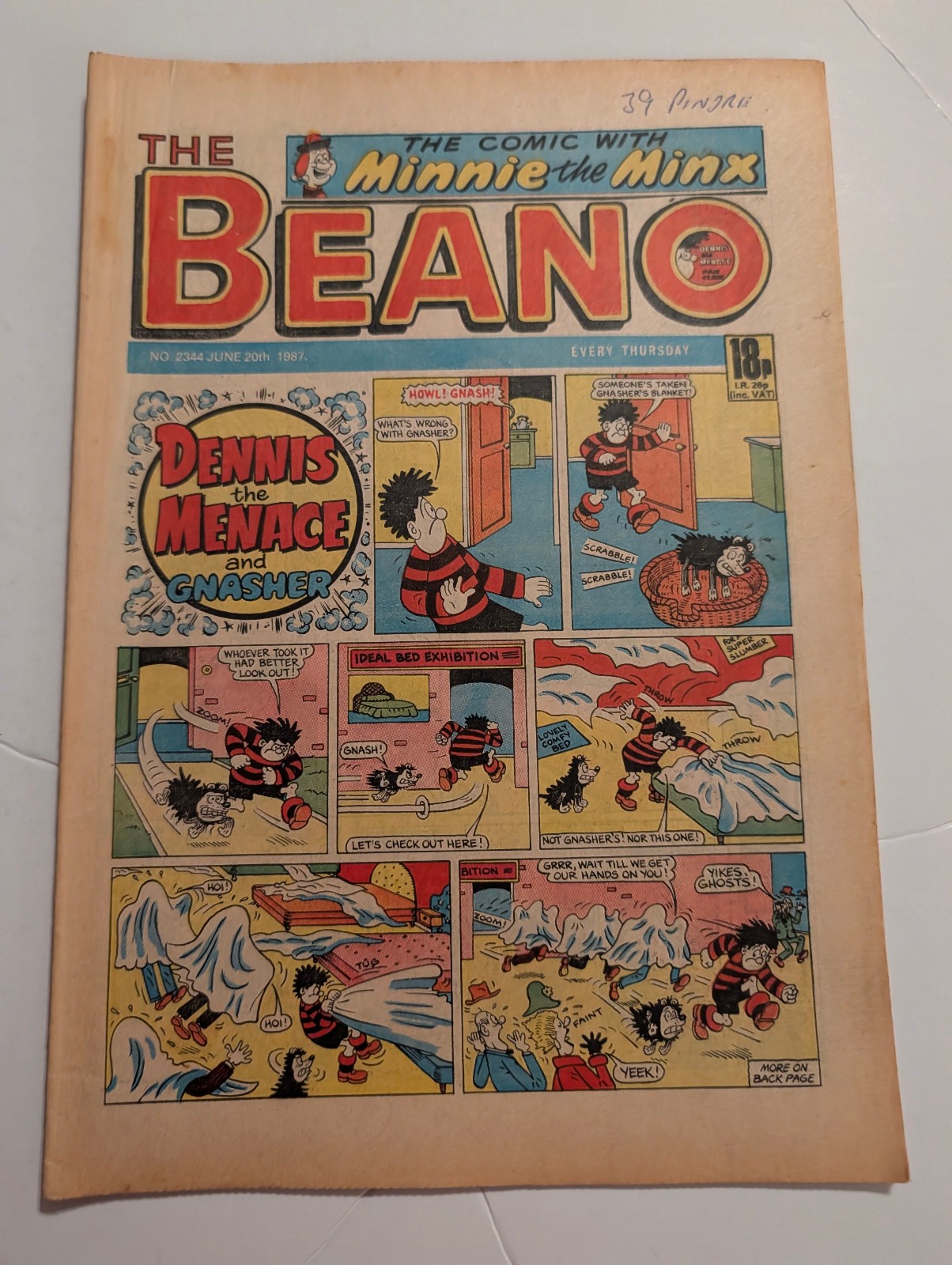 Beano Comic No 2344 June 20th 1987.