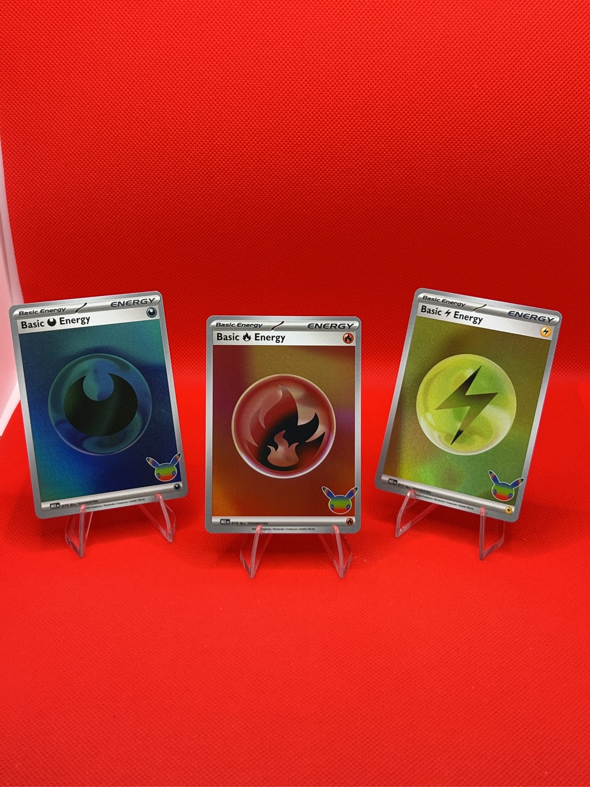 Pokemon 30th Anniversary Celebration Holo Basic Energy Card Lot