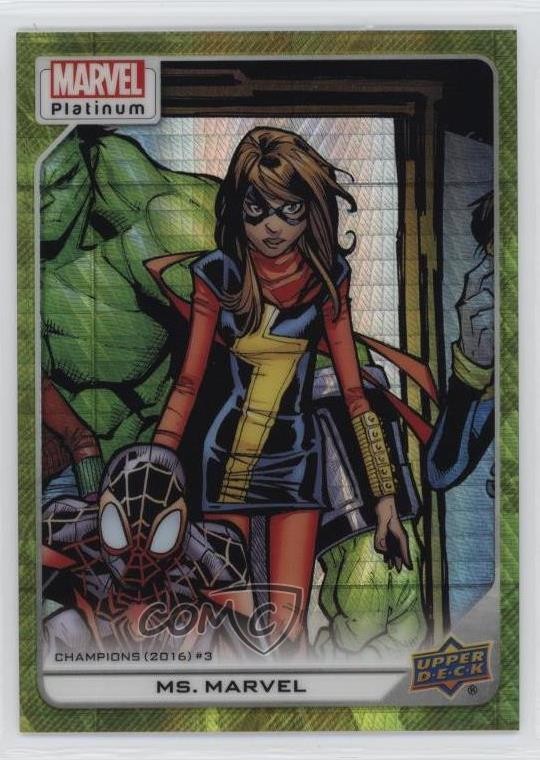2023 Upper Deck Platinum High Series Yellow Spotlight /399 Ms Marvel #155 02v3