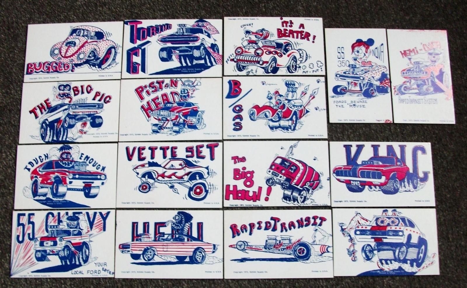 Monster Hot Rods Penny Arcade Vending Cards 1972 Personalizzato Classic Muscle Cars 16