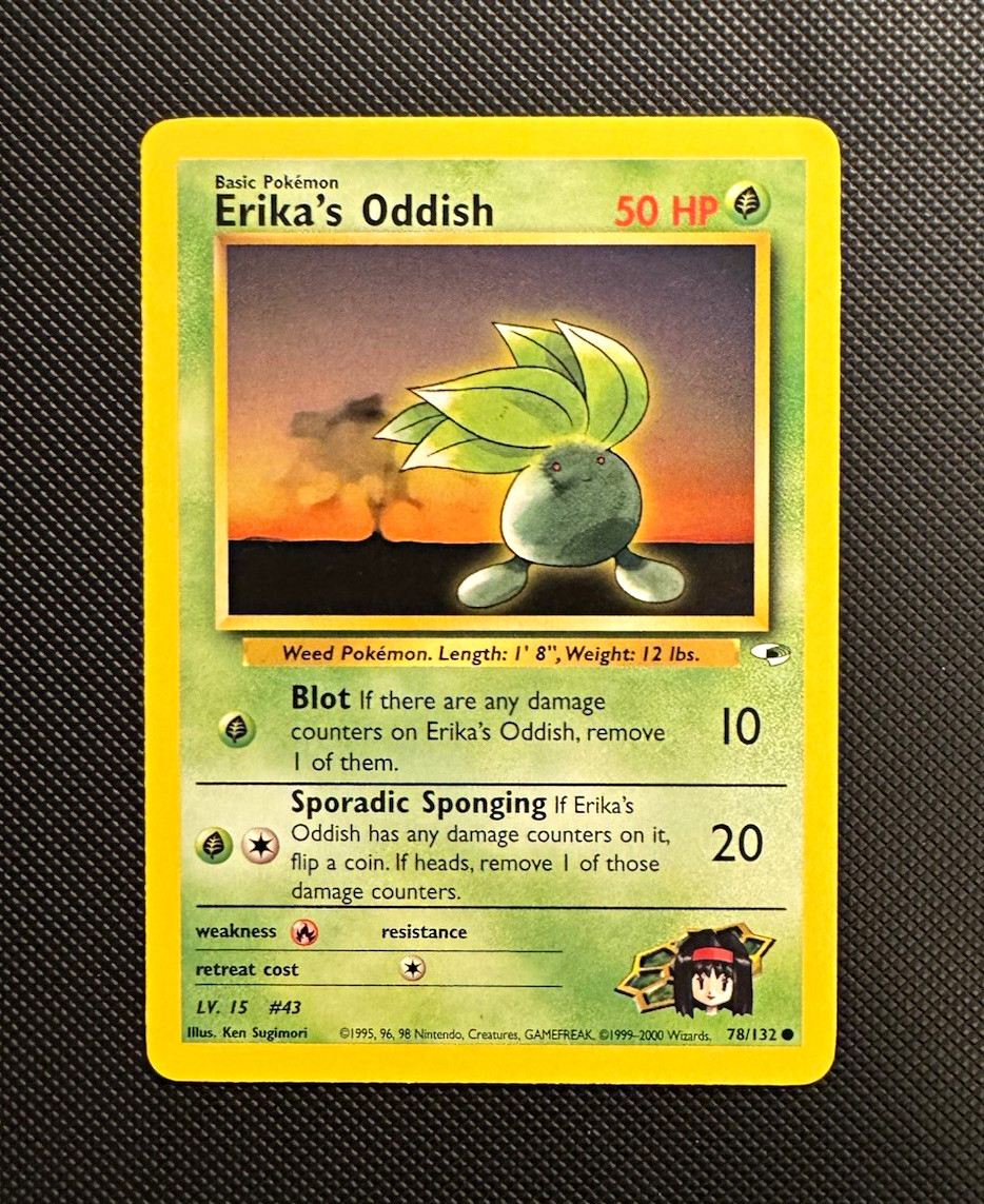 Wizards of the Coast Erika's Oddish 078/132 Gym Heroes 1999 Eng Unlimited - [NM]