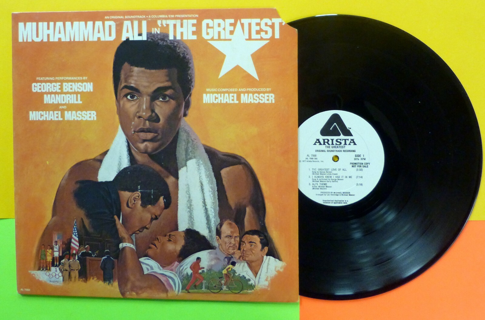 Soundtrack THE GREATEST Muhammad Ali LP 1977 White Label Promo #4190