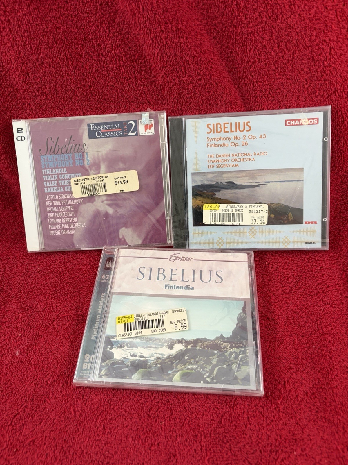 Jean Sibelius 3 sealed new CD Lot Gorkovenko Segerstam Bernstein Ormandy