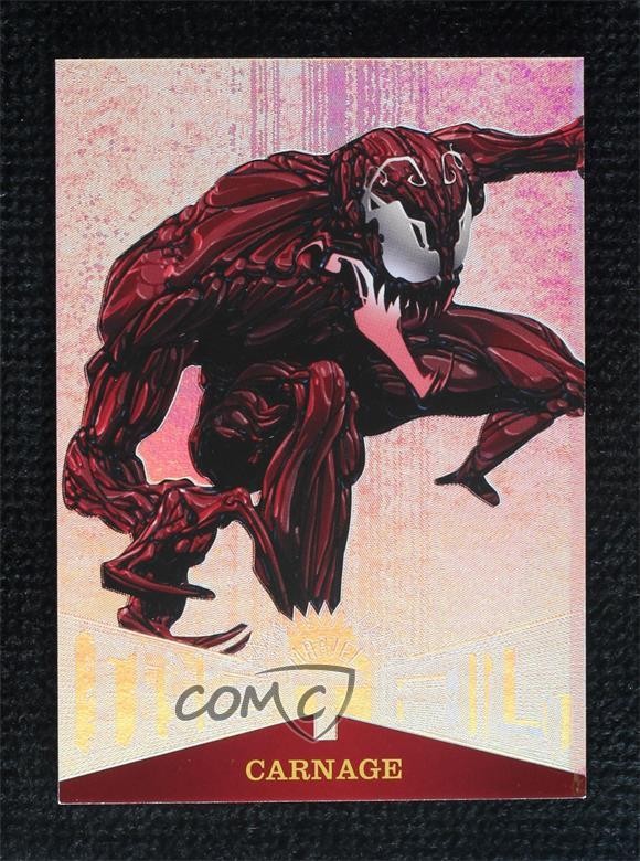 2017 Fleer Ultra Marvel Spider-Man Marvel Carneficina con motivo in metallo #MM14 6xl