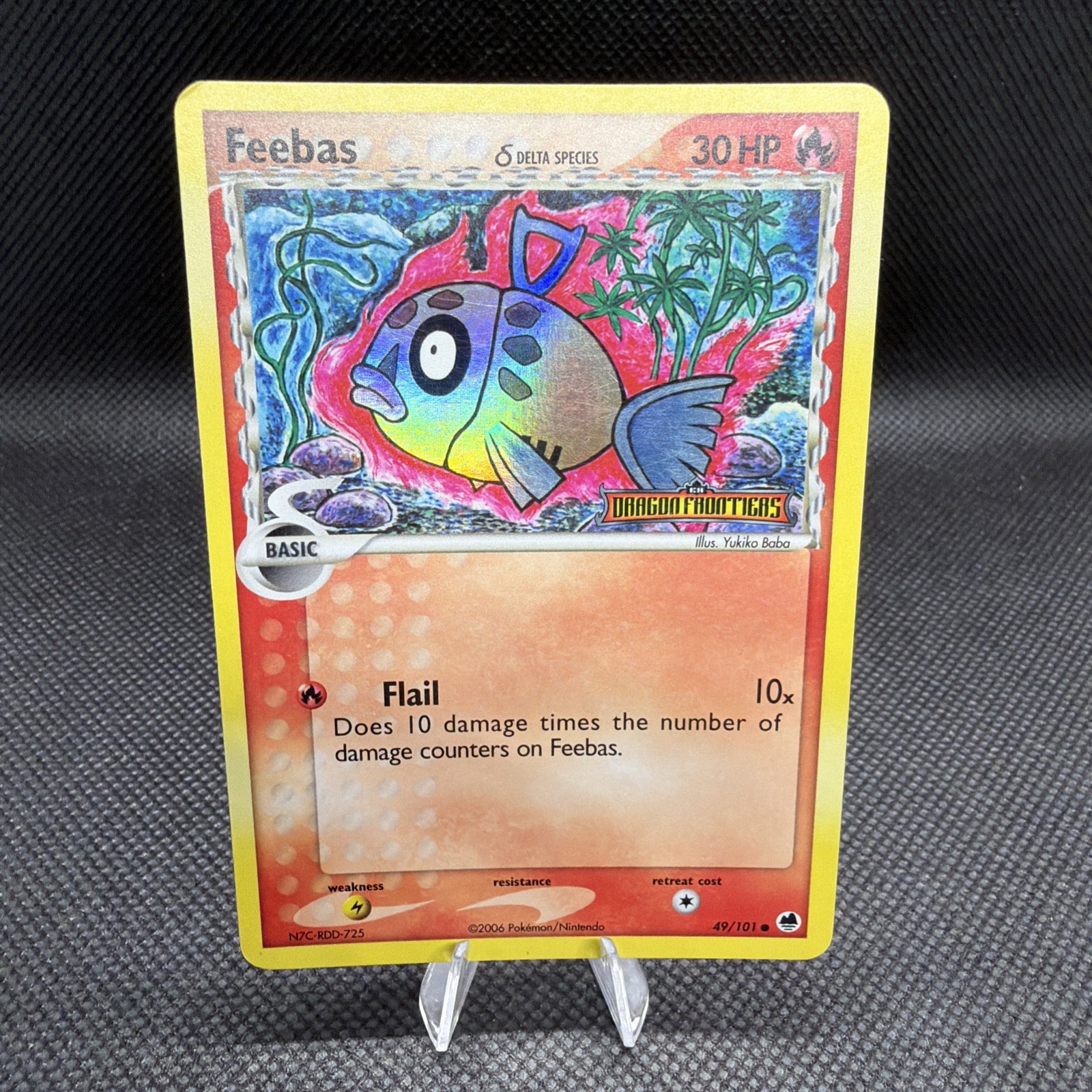 Pokémon TCG Dragon Frontiers Feebas Stamped Reverse Holo Card 49/101 2006