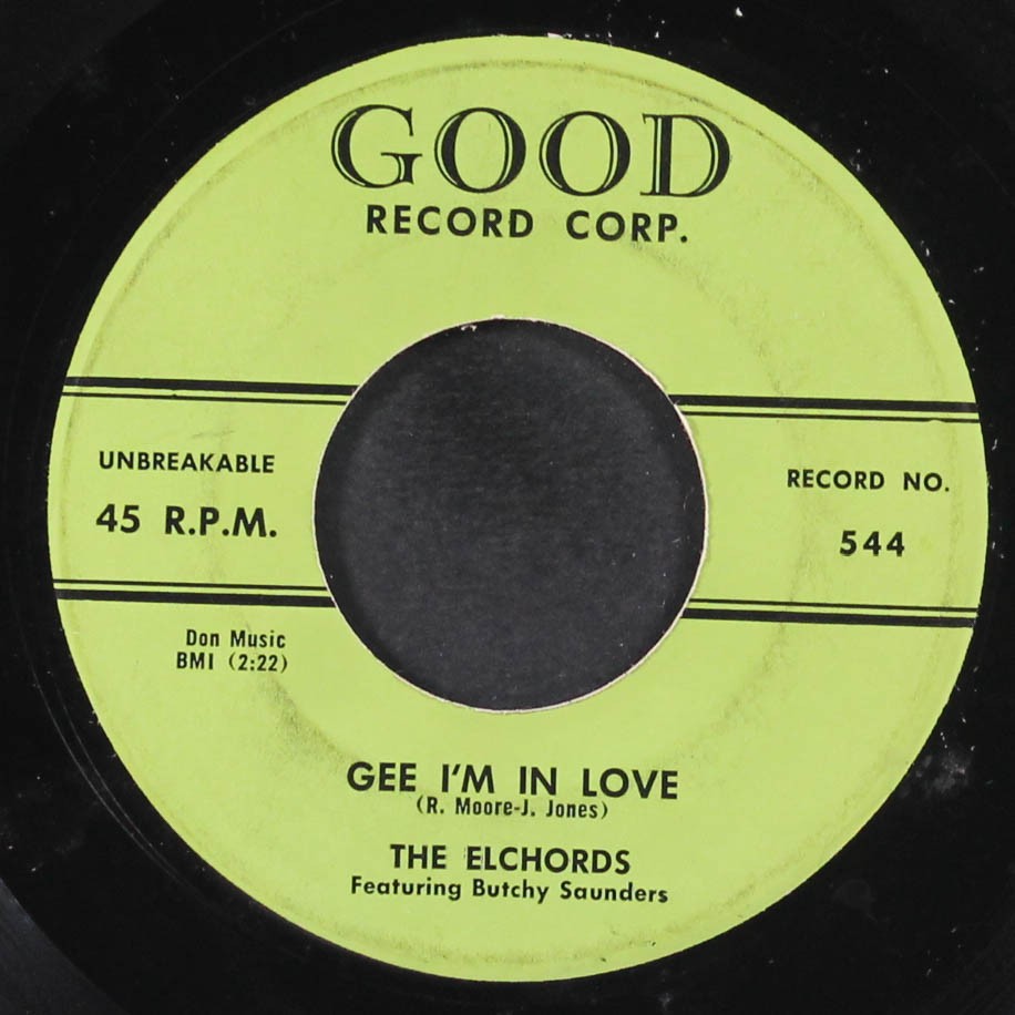 ELCHORDS: gee i'm in love / peppermint stick GOOD 7" Single 45 RPM