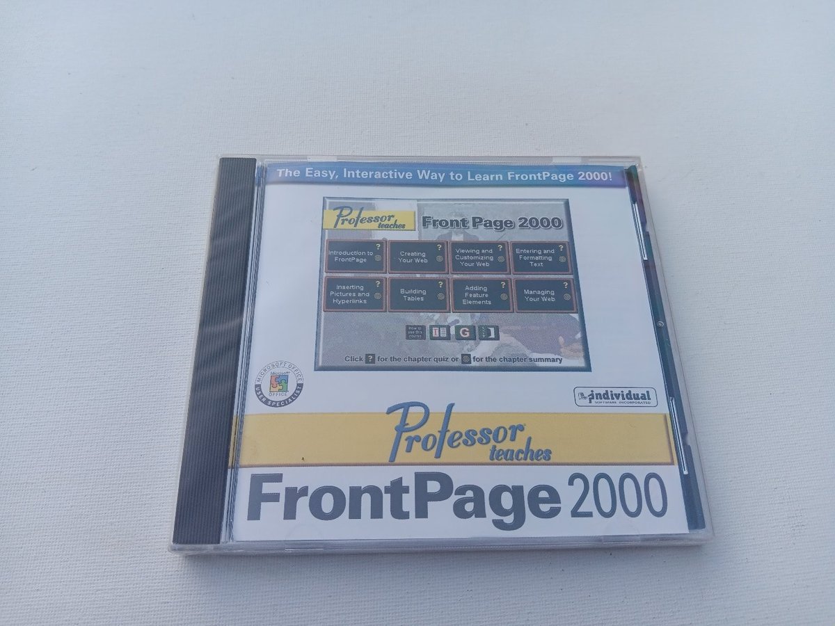 Professor Teaches FrontPage 2000 CD 2000 Software Training Individual Software
