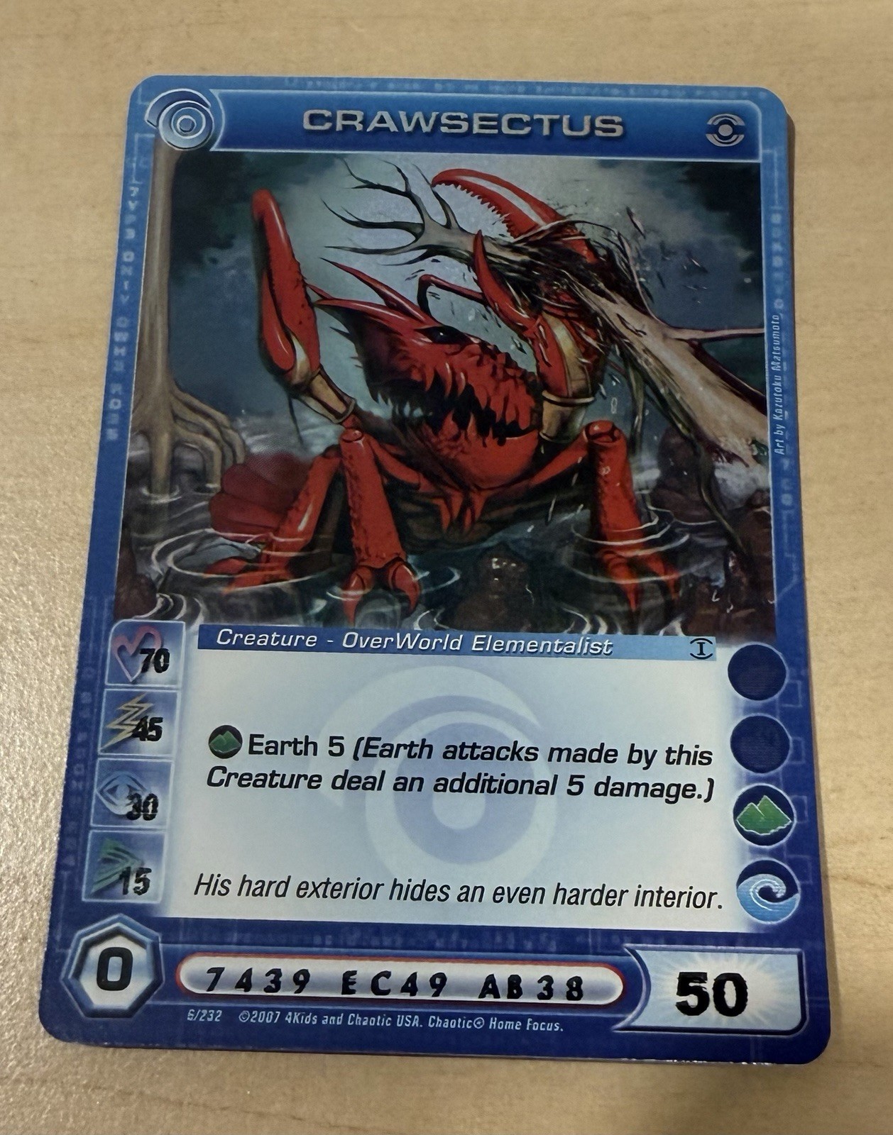 Chaotic Crawsectus Dawn Of Perim First Ed Super Rare Max C - Pack pulled version