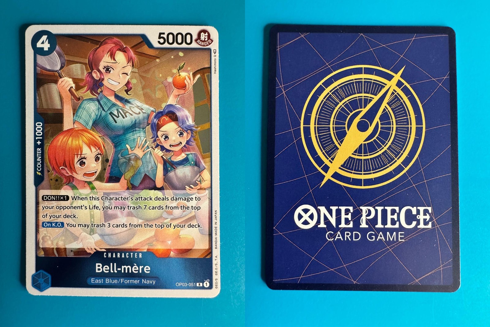 Bell-mere OP03-051 Raro Pilastri di Forza Pezzo Unico Foil Near Mint