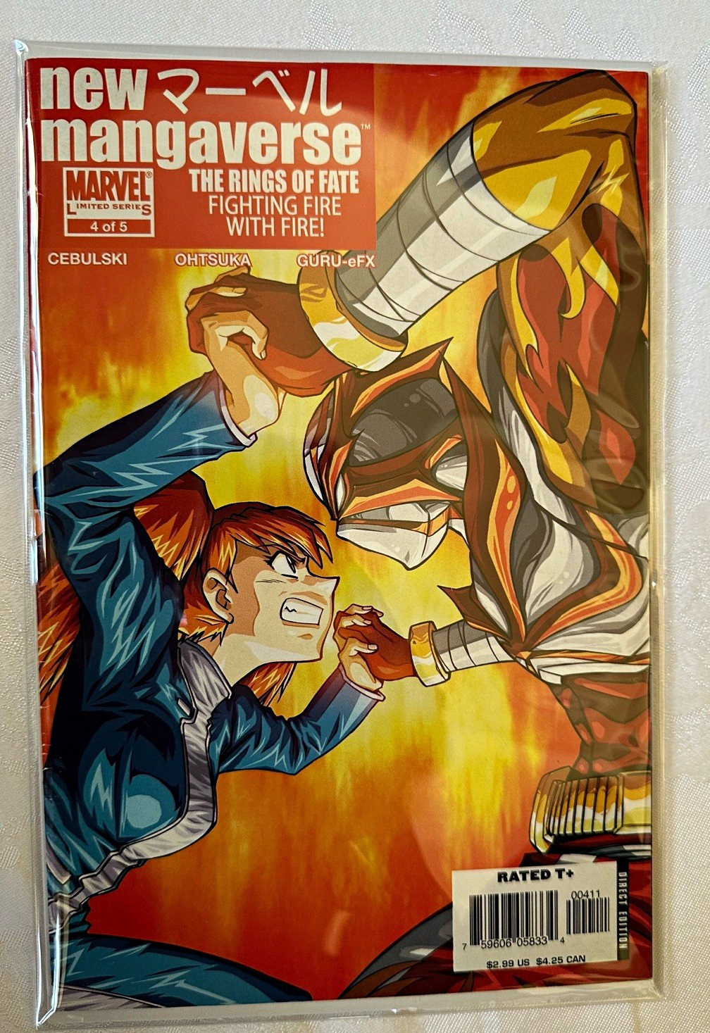 Marvel New Mangaverse #4 Gli Anelli del Destino Modern Age Color Boarded Cebulski