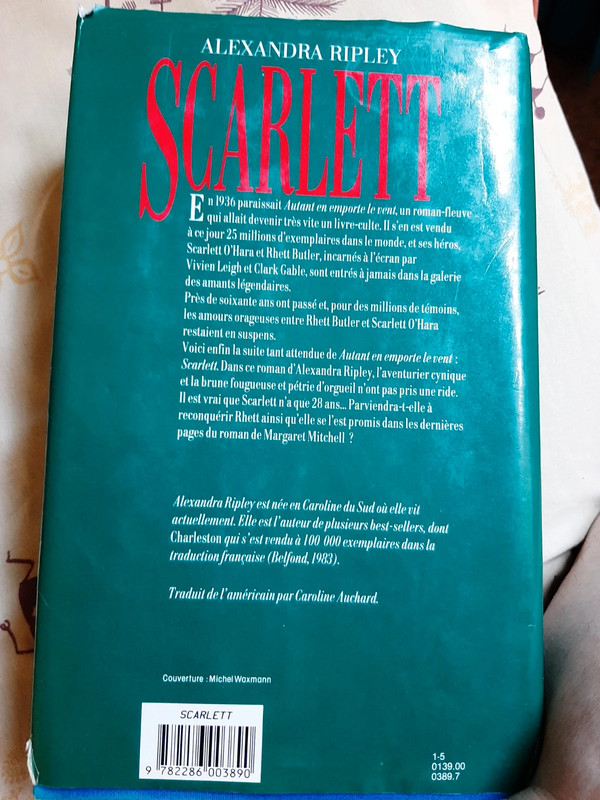 Scarlett -Alexandra Ripley- Édition Belfond 1991 -très bon état
