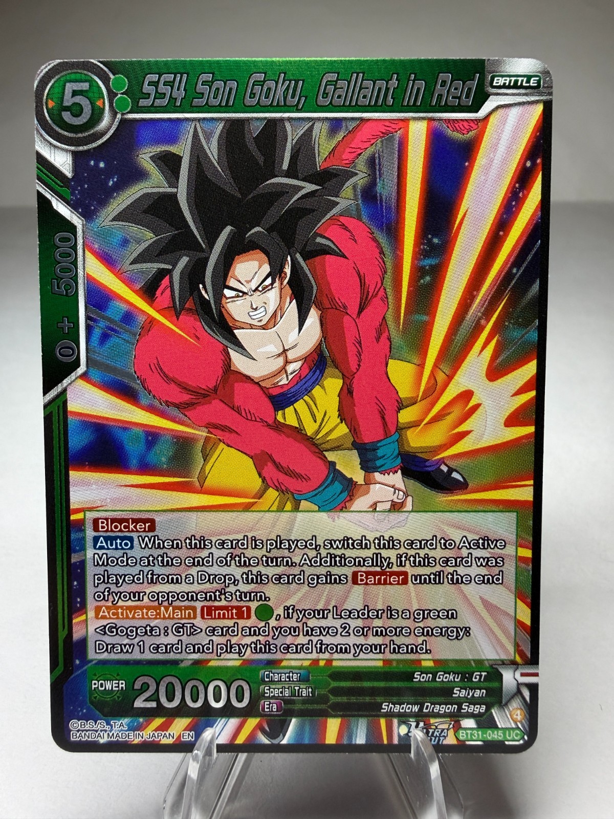SS4 Son Goku, Gallant in Rosso BT31-045 Foil DBS Impact Beyond Dimensions