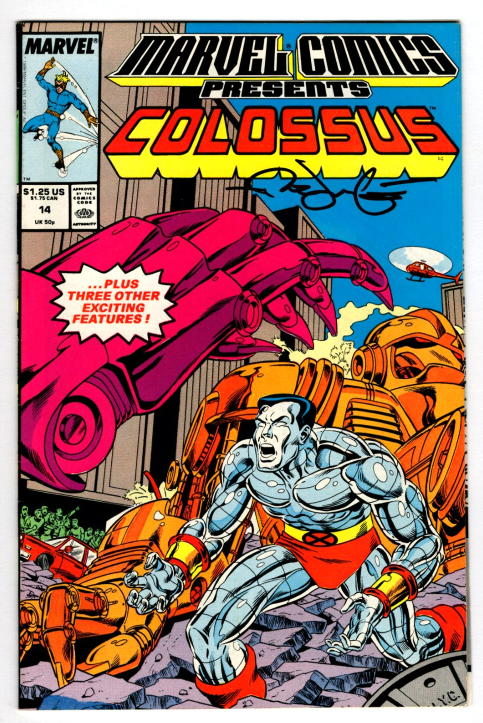 Marvel Comics Presents #14 SIGNED Rick Leonardi Colossus Marvel 1989