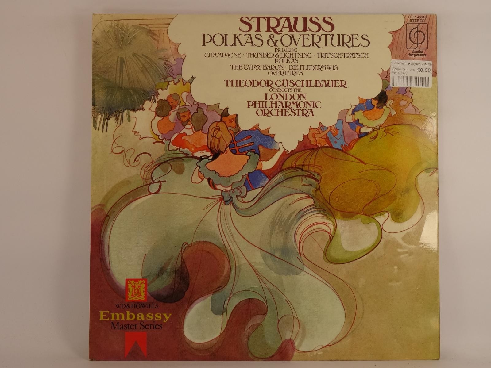 THEODOR GUSCHLBAUER STRAUSS POLKAS & OVERTURES (338) 10 Track LP plus Picture Sl