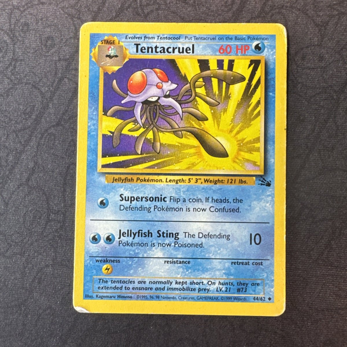 Tentacruel 44/62 Fossil Pokemon Regolare MJ