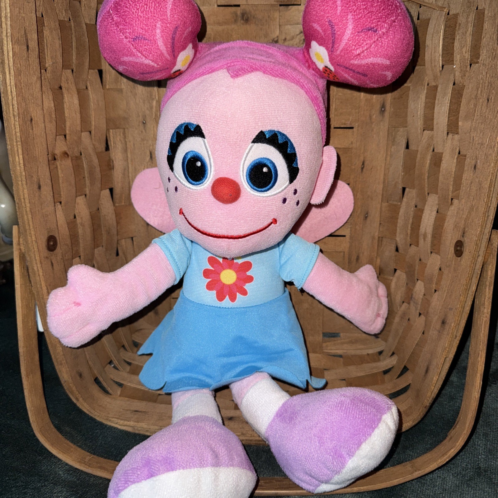 Peluche fata bambola Sesame Street Abby Cadabby vestito rosa peluche