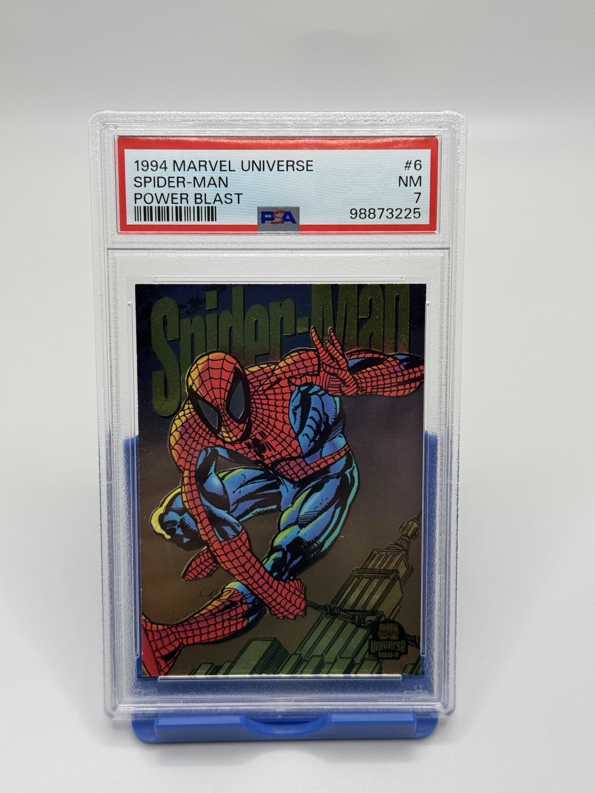 1994 MARVEL UNIVERSE SPIDER-MAN POWER BLAST #6 CLASSIFICATO PSA 7 SDCC 2026