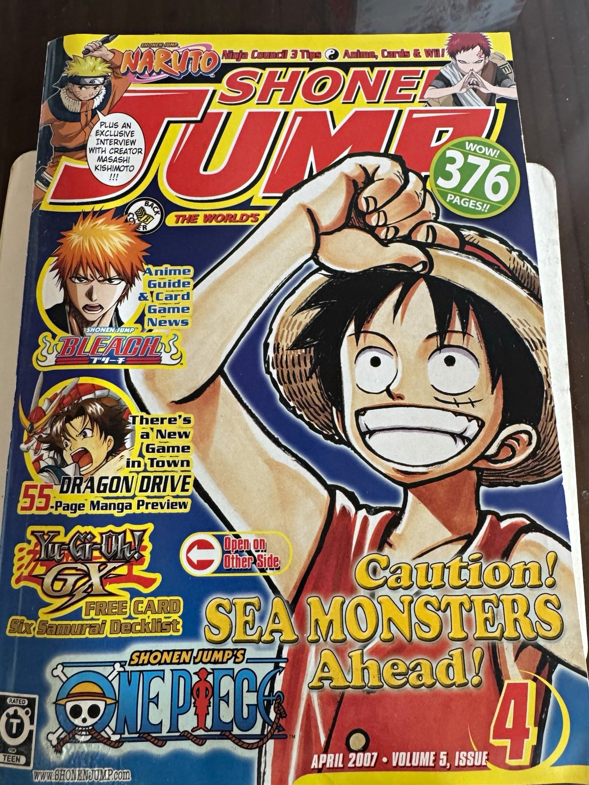 Shonen Jump aprile 2007 vol 5 #4 rivista manga inglese Naruto pezzo unico