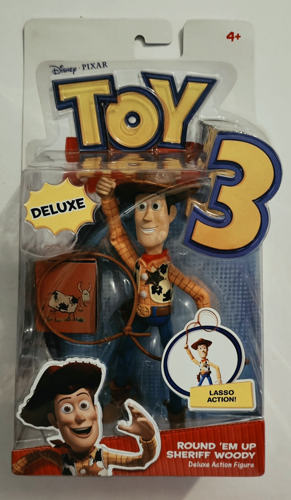 DISNEY PIXAR TOY STORY 3 ROUND'EM UP SHERIFF WOODY DELUXE ACTION FIGURE 