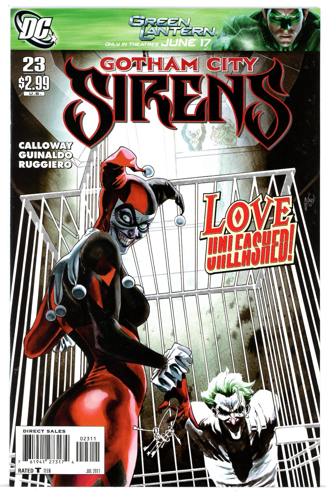Gotham City Sirens #23 DC 2011 VF/NM Arkham Breakout Joker