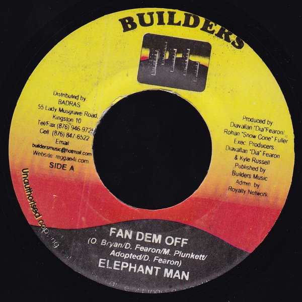 Elephant Man / Killa Banton - Fan Dem Off / Congo (7") (Very Good Plus (VG+)) -