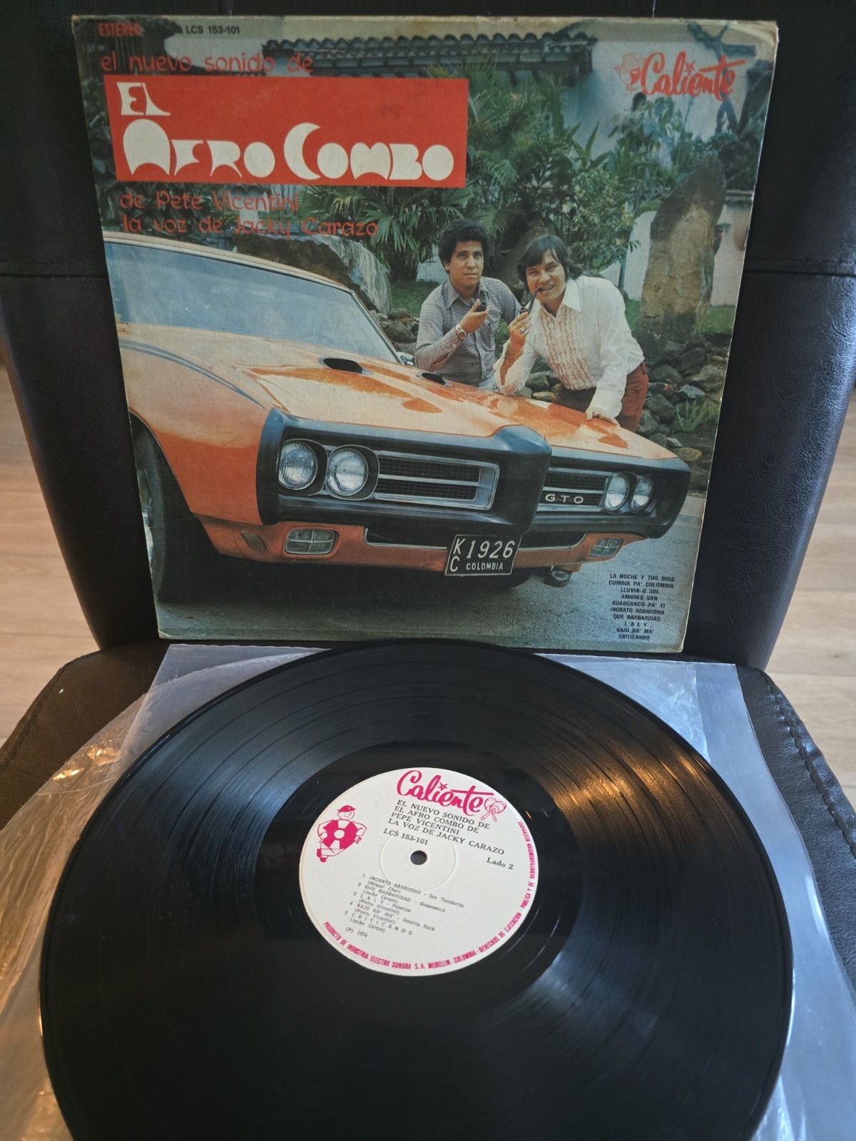 EL AFRO COMBO JAVKY CARAZO CALIENTE RECORDS HARD GUAGUANCO SALSA LP HEAR 