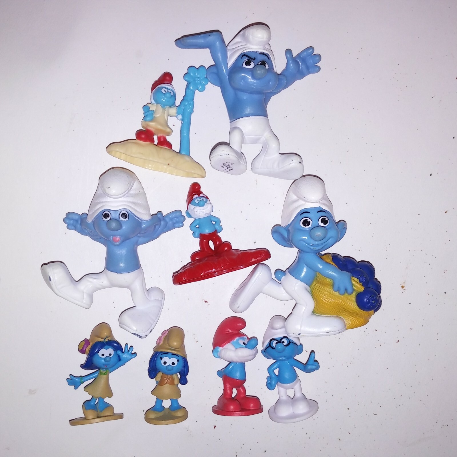 Set 9 Puffi Personaggi Collezionisti Ragazze Ragazzi Bambini Giocattoli