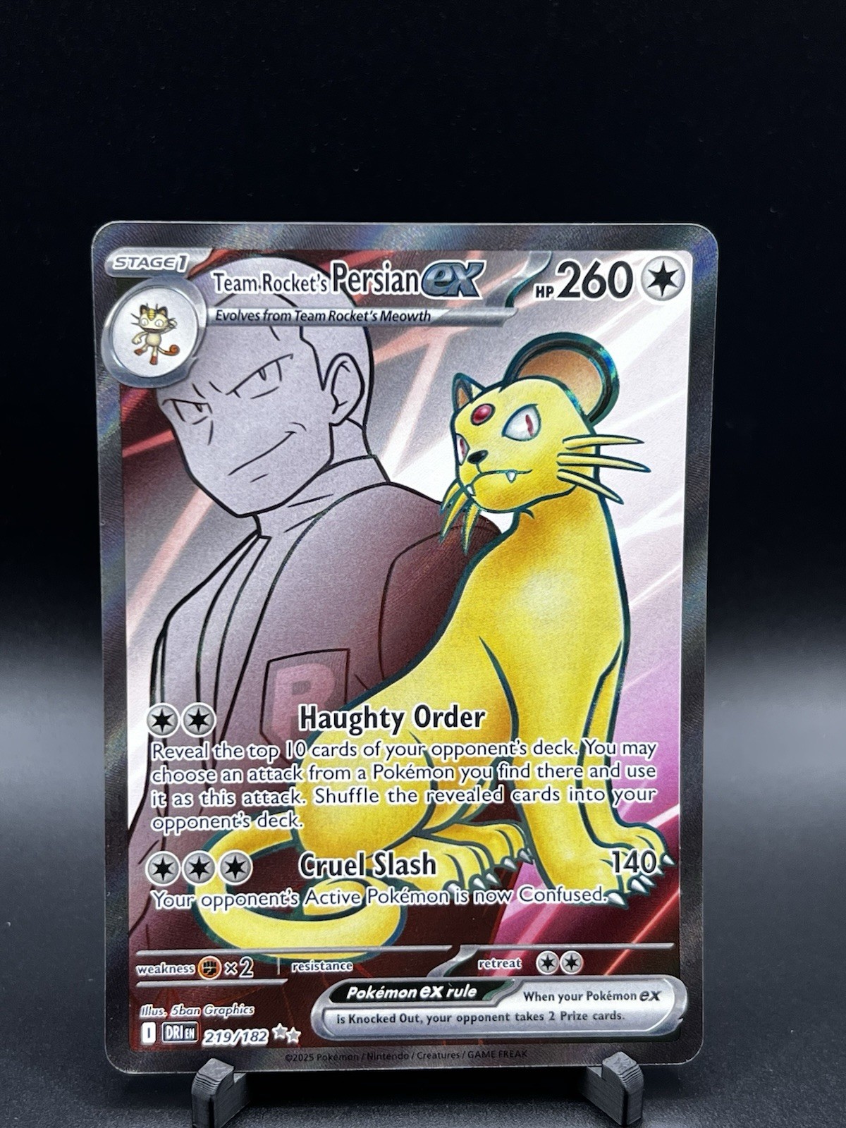 Team Rocket's Persian ex - SV10: Destined Rivals 219/182 Ultra Rare NM