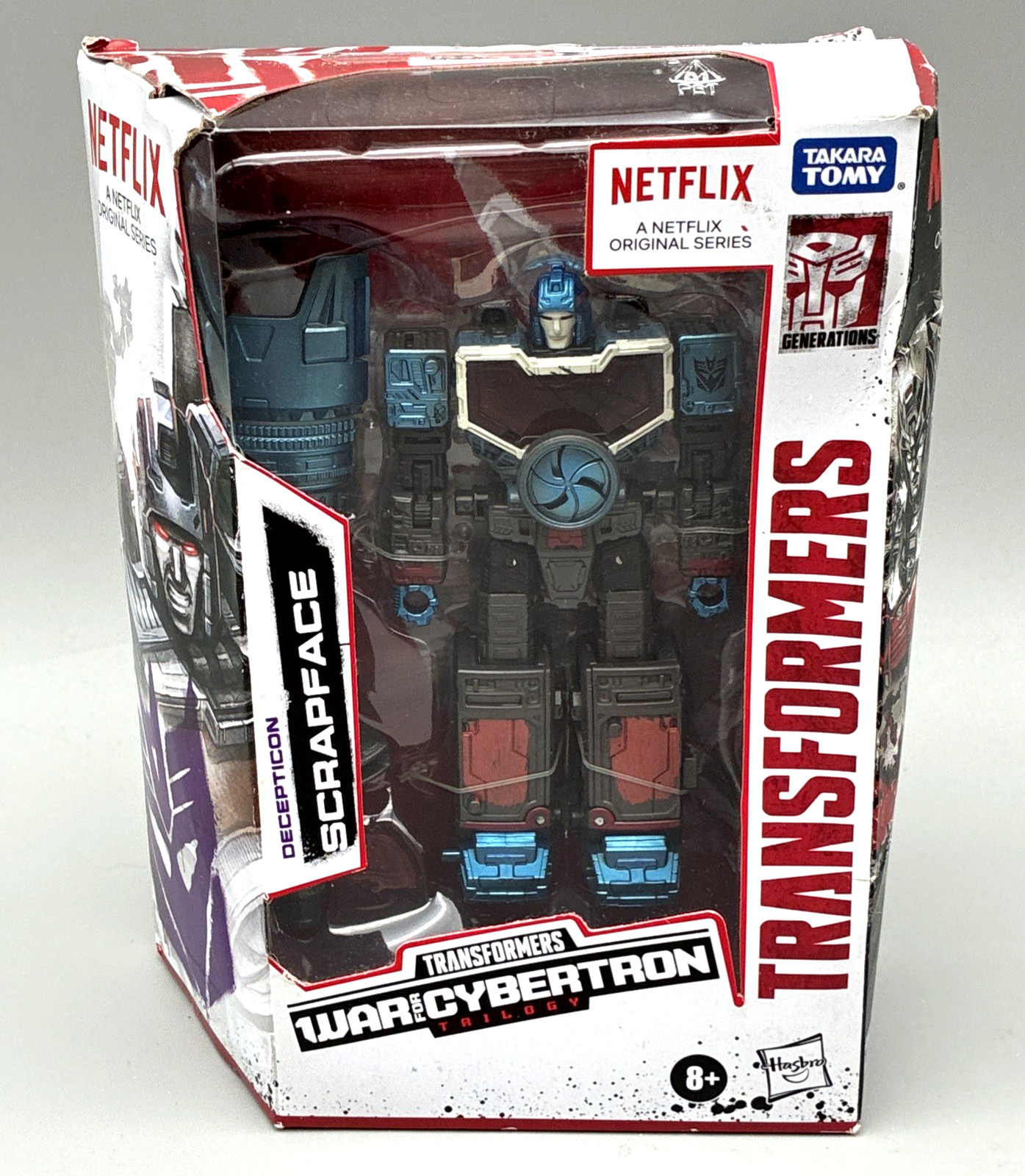 Nuovo Netflix Transformers War for Cybertron Decepticon Scrapface - sigillato in fabbrica
