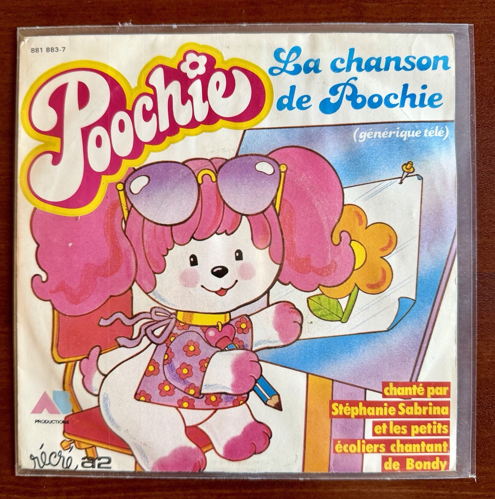 AB Productions Vinile 45 giri 7" Poochie La chanson de Poochie Stéphanie Sabrina