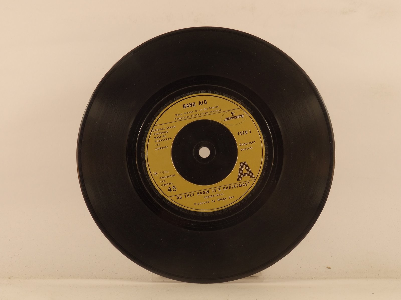 BAND AID DO THEY KNOW IT'S CHRISTMAS (plain sleeve) (4) (137) 7" MERCURY