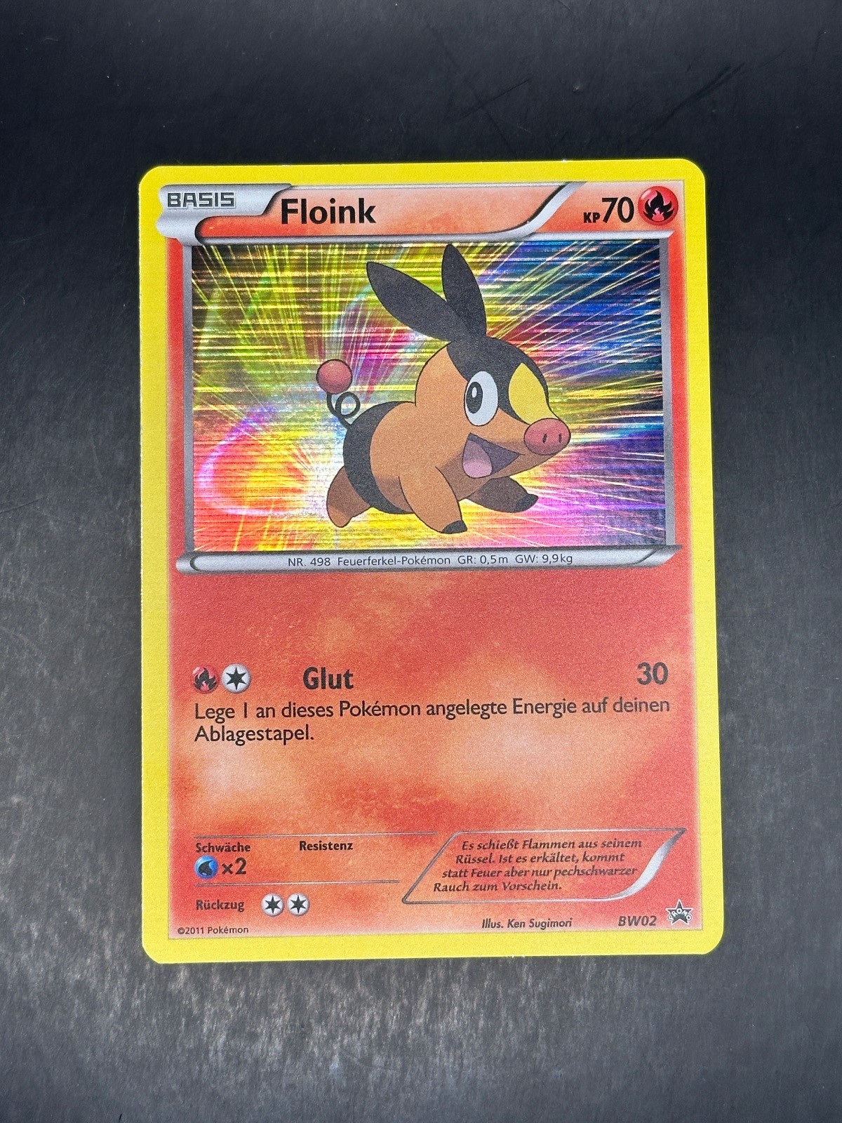 Tepig (BW02) BW02 Holo Raro Pokemon Promo Bianco e Nero Near Mint DE