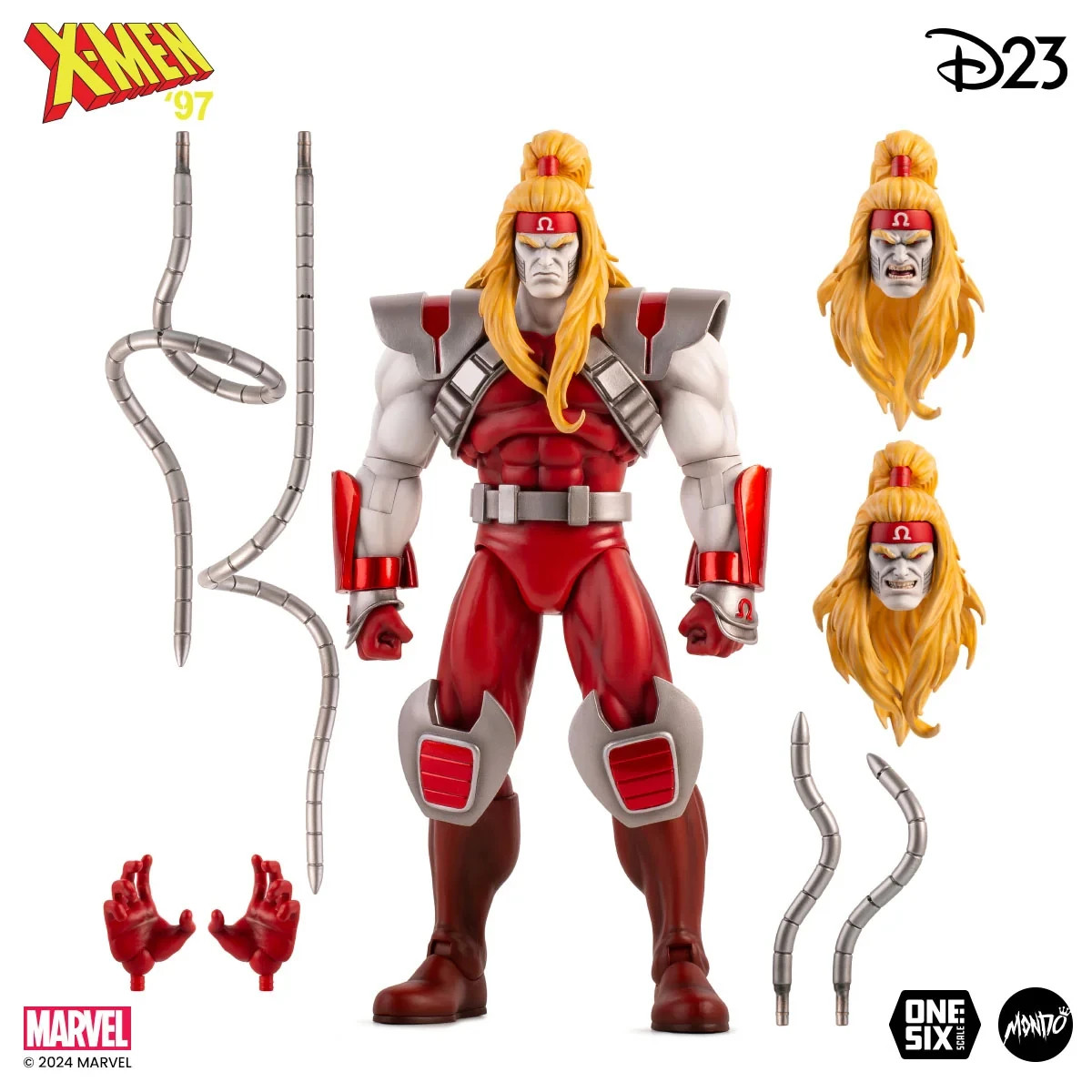 Modellino Mondo X-Men Omega rosso scala 1:6 variante inquietante sigillato in fabbrica spedizione