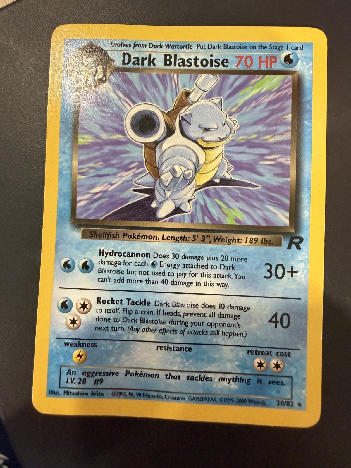 Dark Blastoise 20/82 Team Rocket Regular Damaged
